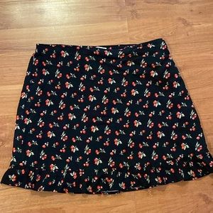 NWOT Abercrombie cherry print mini skirt